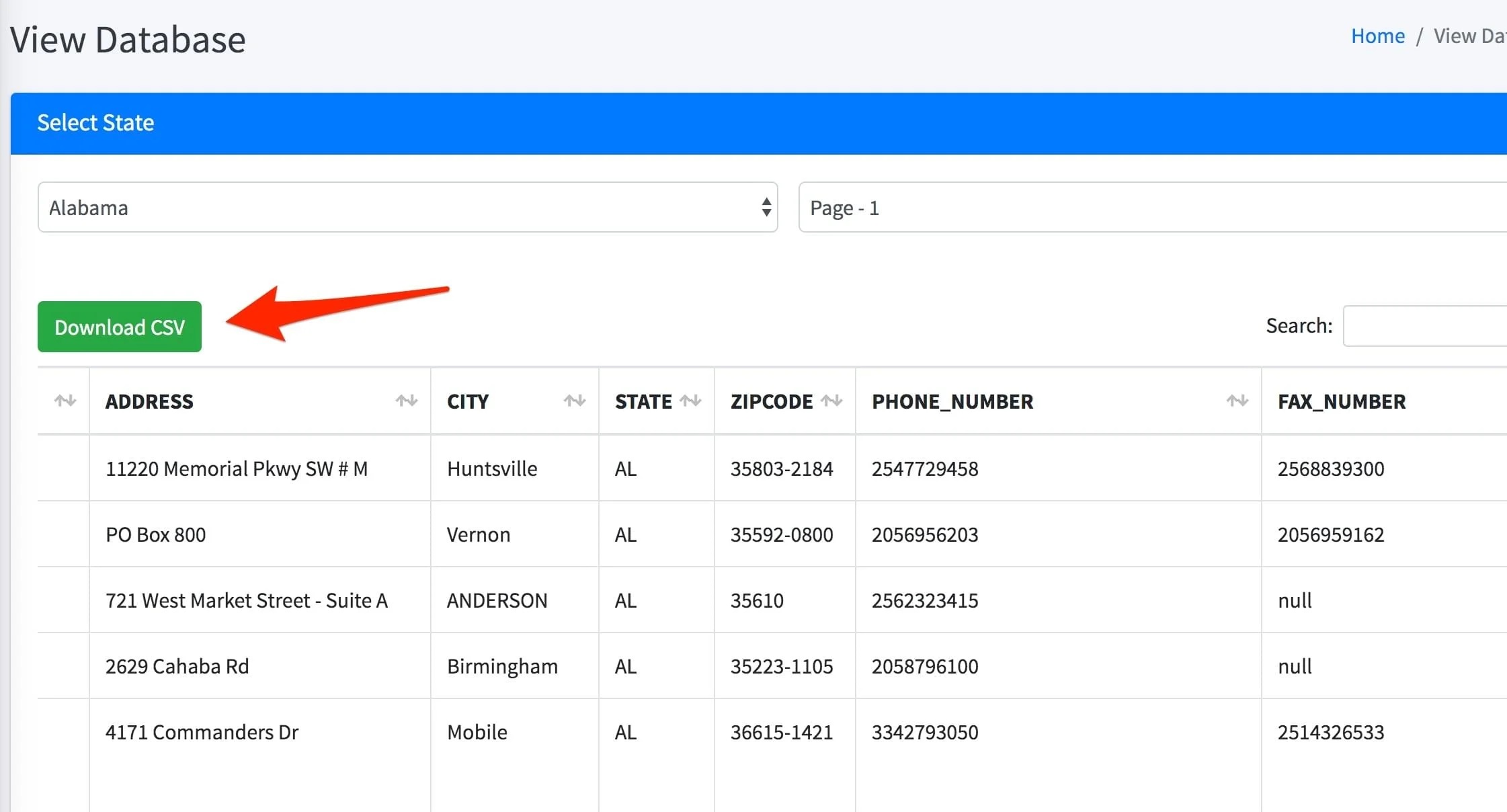 USA BUSINESS DATABASE EXPORT