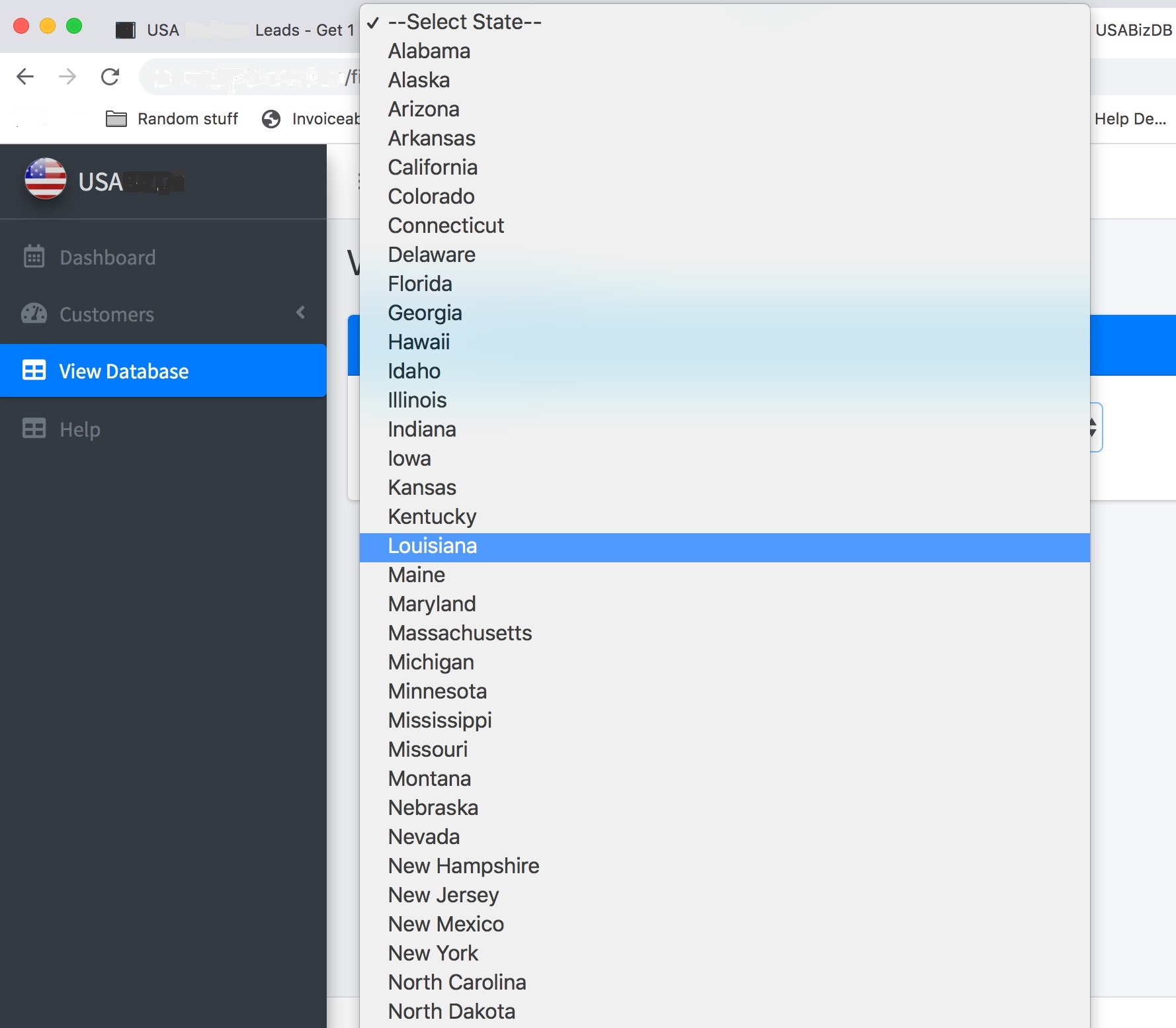 USA BUSINESS DATABASE